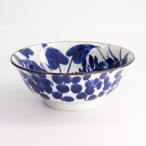 Tokyo Design Studio - Wa Mixed Bowl - Iris - 20.5x8cm - Blauw/Wit